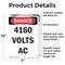 Signmission 4160 Volts AC Danger Sign, Vinyl Decal, 7in W x 10in L, 2PK OS-2PACK-DS-D-710-V-1953 - alternate 6